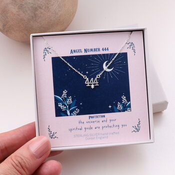 Angel Number Necklace Sterling Silver, 2 of 12