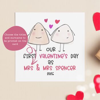 Our First Valentine's Day As A Married Couple Personalised Card, 2 of 4