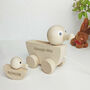 Personalised Wooden Duck And Duckling Pull Along Toy, thumbnail 1 of 2