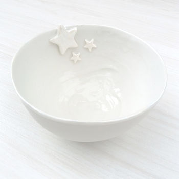 Porcelain Decorative Bowl With Pearl Stars, 4 of 4