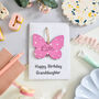 Personalised Granddaughter Sister Niece Butterfly Card, thumbnail 3 of 12