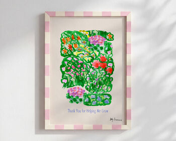 Teacher Thank You Helping Me Grow Art Print, 3 of 6