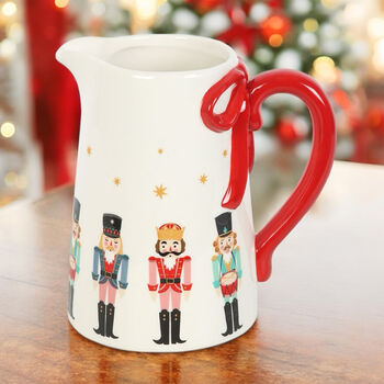 Christmas Nutcracker Flower Vase Festive Pitcher, 2 of 4