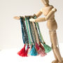 Tassel Stretch Colourful Crystal Bracelets, thumbnail 2 of 12