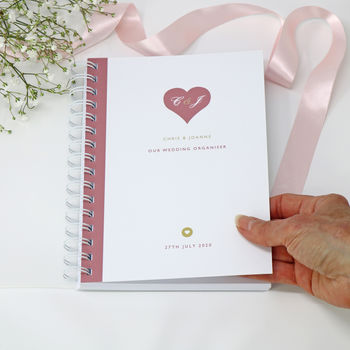 Personalised Heart Wedding Planner Handbook, 3 of 11