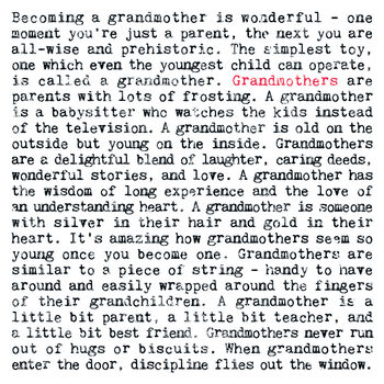 Grandmother Quotes Gift Print, 5 of 9