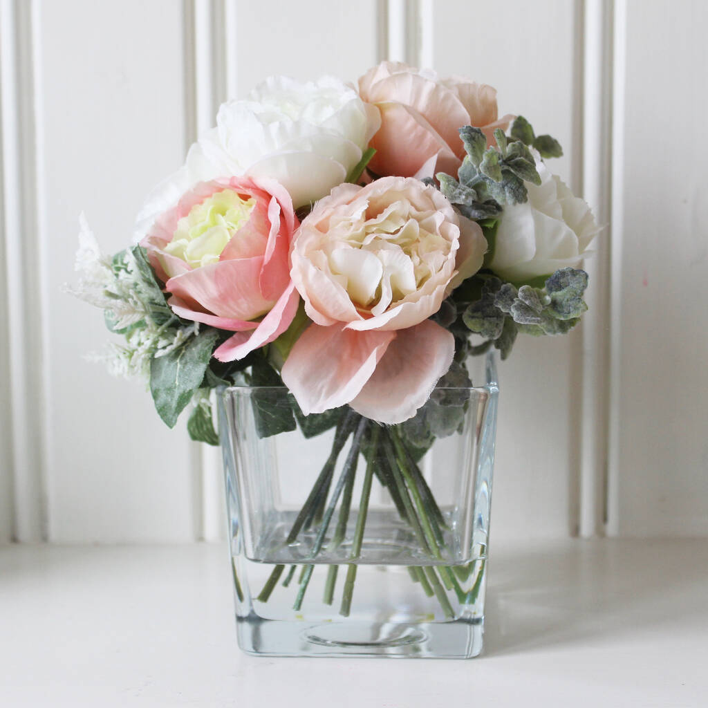 Artificial Ranunculus Floral Arrangement By Lime Tree London ...