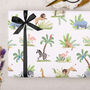 Three Sheets Of Children's Safari White Wrapping Paper, thumbnail 2 of 2