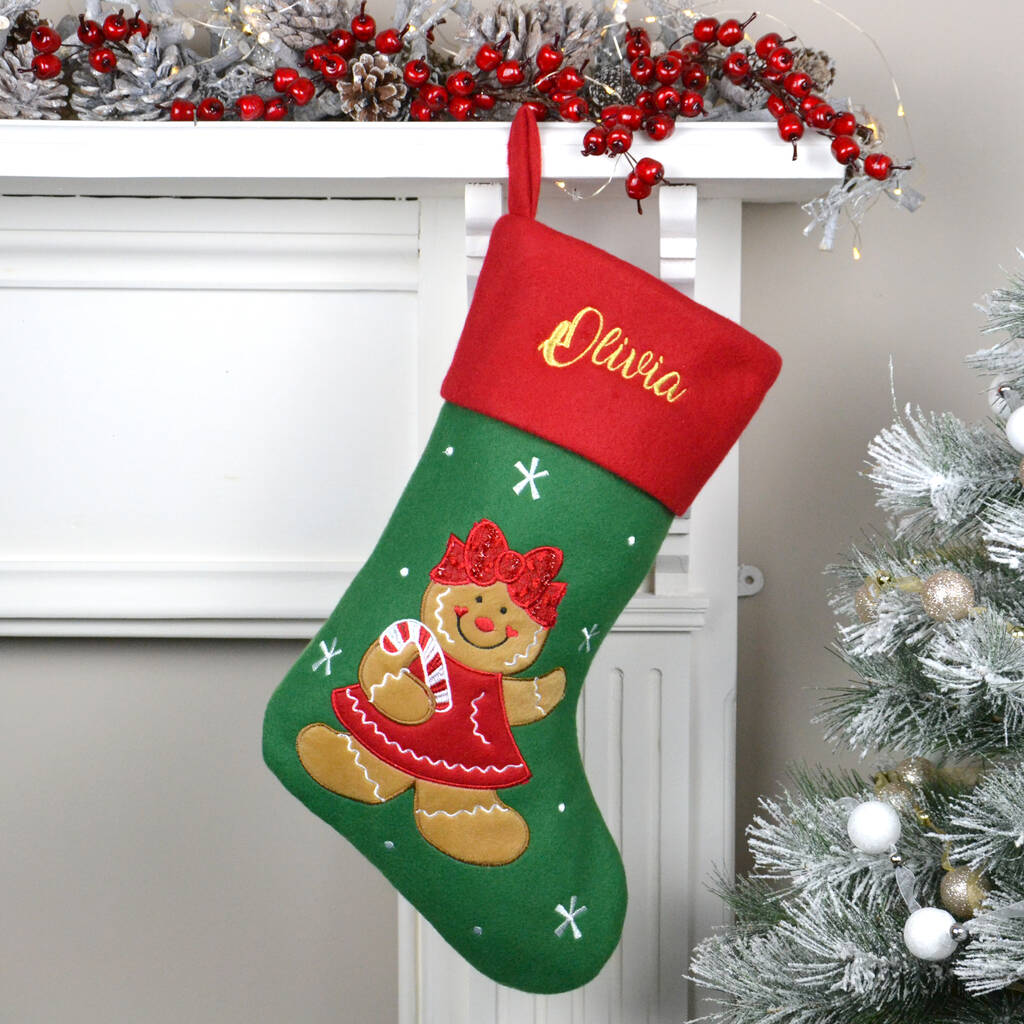 Personalised Christmas Gingerbread Man Stocking By D Caro ...
