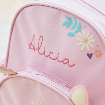 Personalised Mini Pink Bunny Backpack, 3 of 6