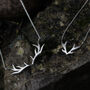 My Deer Antler Wilderness 925 Sterling Silver Necklace, thumbnail 4 of 7