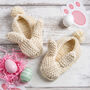 Bunny Ear Baby Slippers And Hat Knitting Kit Easter, thumbnail 6 of 9