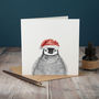 Christmas Peeping Penguin Card, thumbnail 1 of 2