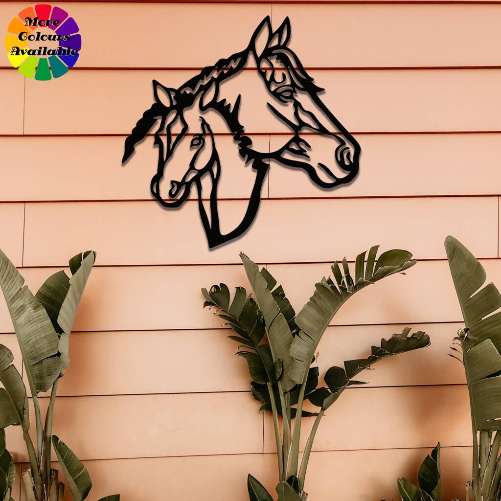 Rusted Metal Horses Horse Wall Art Decor By Duke Craft