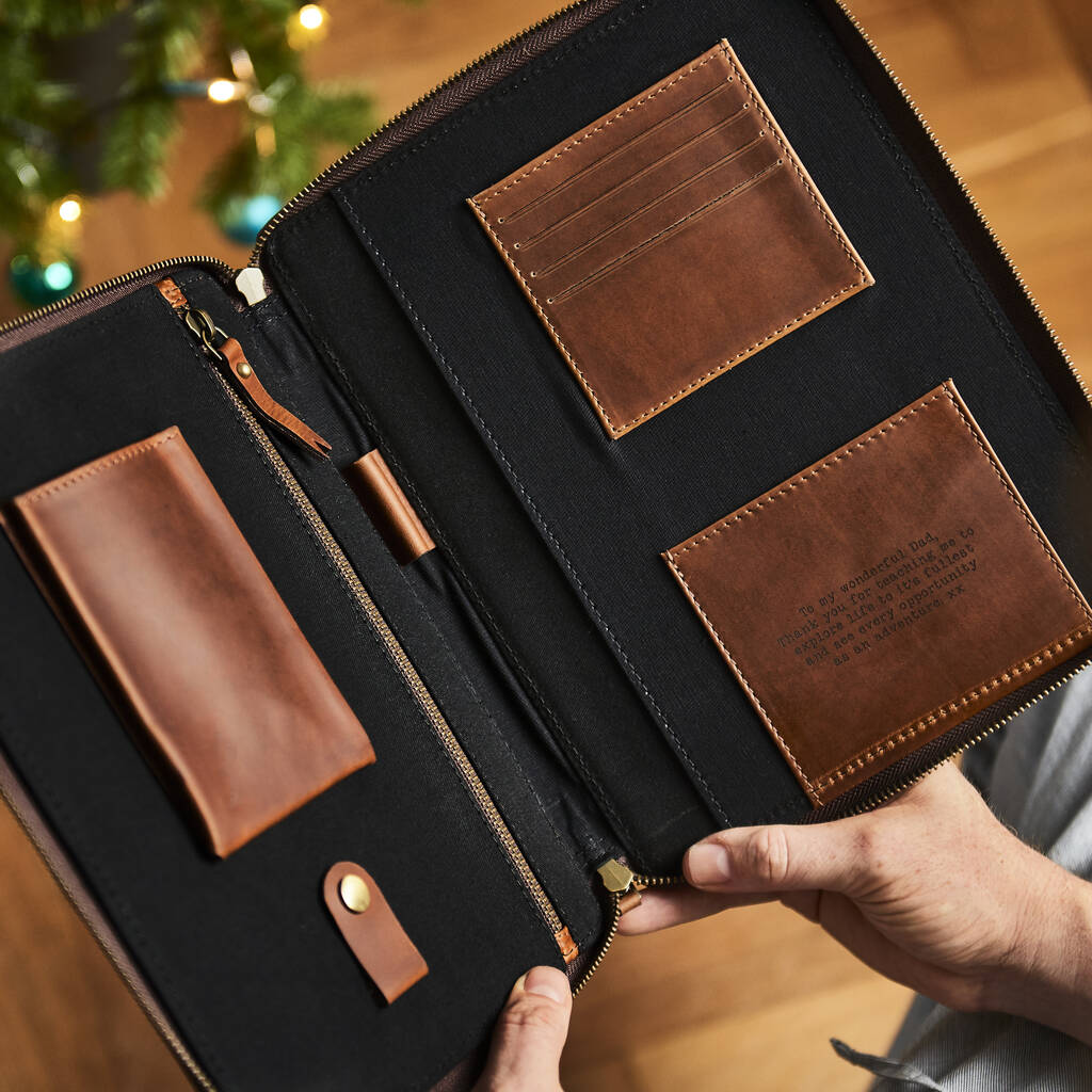 Leather iPad Organiser With Secret Message, 1 of 4