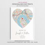 Where We Said I Do Personalised Map Print Wedding Gift, thumbnail 1 of 12