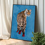 Custom Personalised Tiger In Heels Art Print, thumbnail 3 of 6