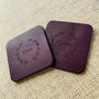 Mother's Day Personalised Vintage Leather Coaster Set, thumbnail 4 of 8