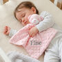Personalised Pink Baby Gown And Teddy Comforter Set, thumbnail 5 of 12