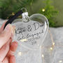 Christmas Engagement Glass Bauble, thumbnail 4 of 12