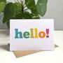 Pack Of Eight Colourful Hello Greeting Cards, thumbnail 3 of 5