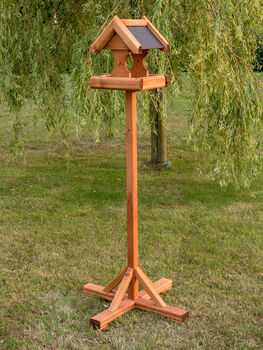 Personalised Verwood Slate Roof Bird Table, 2 of 3