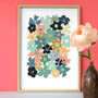 Personalised Thirtieth Birthday Blooms Giclée Print, thumbnail 2 of 6
