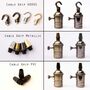 Edison Vintage Light Bulb Lamp Holder On Off Switch E27, thumbnail 2 of 11