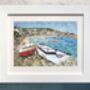 Mousehole Cornwall Upcycled Paper Collage Print, thumbnail 1 of 5