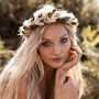 Maya Boho Bridal Dried Flower Crown Wedding Headband, thumbnail 1 of 6