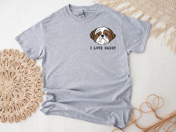 Shih Tzu Face Adult T Shirt, 2 of 6