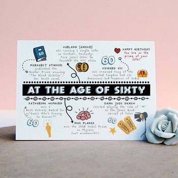 Personalised 60th Birthday Age Card, 3 of 4