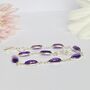 Solid Silver Bracelets With Natural Amethyst Gemstones, thumbnail 4 of 4