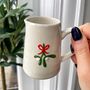 Ceramic Milk Jug With Embossed Mistletoe Motif, thumbnail 5 of 7