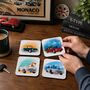 Set Of Four Classic Car Coasters Gift For Car Lover, thumbnail 2 of 12