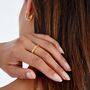 Slim Hula Ring In Gold Vermeil Plated, thumbnail 1 of 5