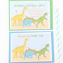 Dinosaurs Personalised Thank You Note Cards, thumbnail 3 of 3