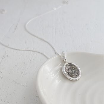 Silver Fingerprint Nugget Pendant, 4 of 7