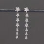 Long Sparkling Multi Star Drop Earrings, thumbnail 3 of 3