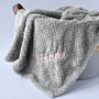 Personalised Grey Honeycomb Baby Blanket, thumbnail 1 of 8