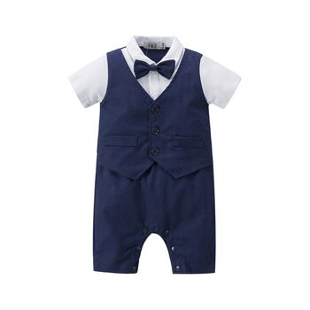 Baby Boy Wedding Christening All In One Outfit, 2 of 5