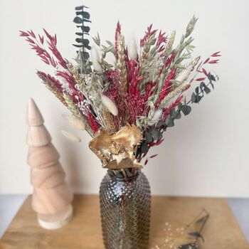 Christmas Dried Flowers With Vase, 2 of 4