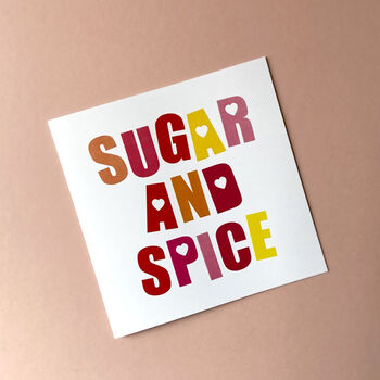 Sugar And Spice New Baby Girl Card, 2 of 2