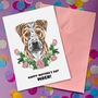 Custom Staffordshire Bull Terrier Valentine's Card, thumbnail 3 of 11