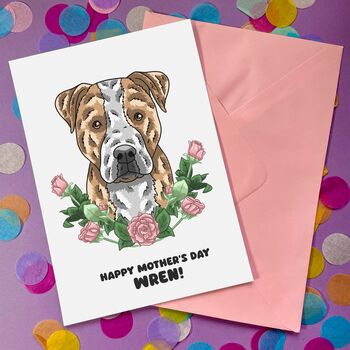 Custom Staffordshire Bull Terrier Valentine's Card, 3 of 11