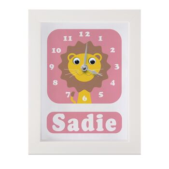 Personalised Childrens Lion Clock, 9 of 10