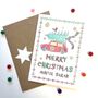 Colour In Personalised Christmas Card Festive Mini, thumbnail 3 of 12