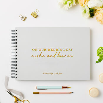 Personalised Timeless Wedding Guest Book, 2 of 10