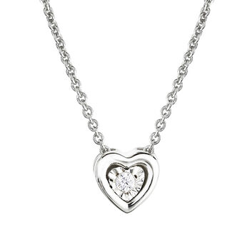 Emily And Ophelia Diamond Heart Necklace, 2 of 4