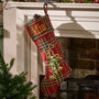 Personalised Tartan Mistletoe Christmas Stocking, thumbnail 1 of 8